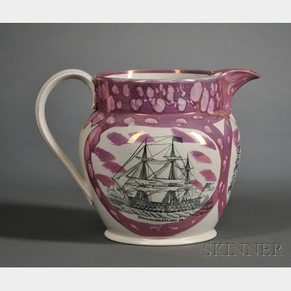 Transfer-decorated Sunderland Pottery Pearlware Pitcher
