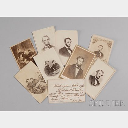 Nine Abraham Lincoln Portrait Cartes de Visite