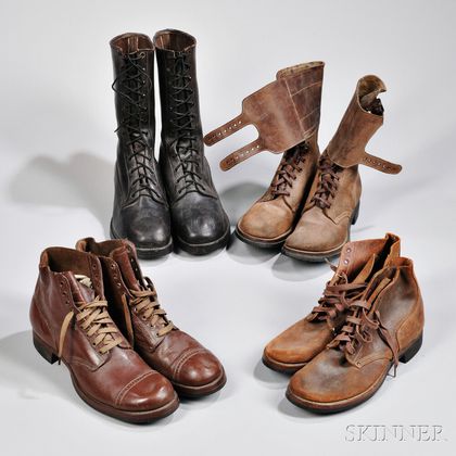 Four Pairs of WWII Boots