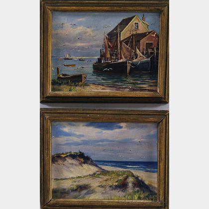 Laszlo De Nagy (Hungarian/American, 1906-1944) Two Works: Dunes