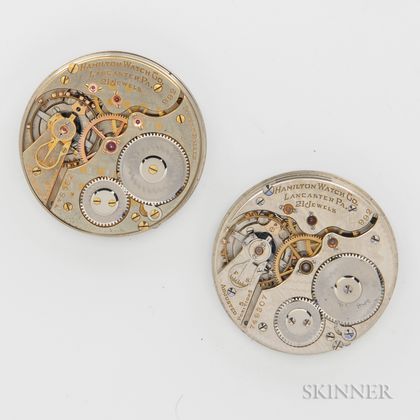Two Hamilton "992" Watch Movements and Dials