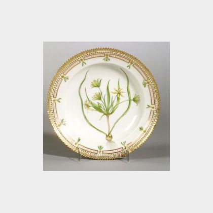 Ten Royal Copenhagen Porcelain &#34;Flora Danica&#34; Soup Plates