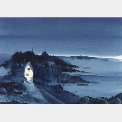 Sold At Auction Laurence Sisson (American, B. 1928) Lakefront Nocturne ...