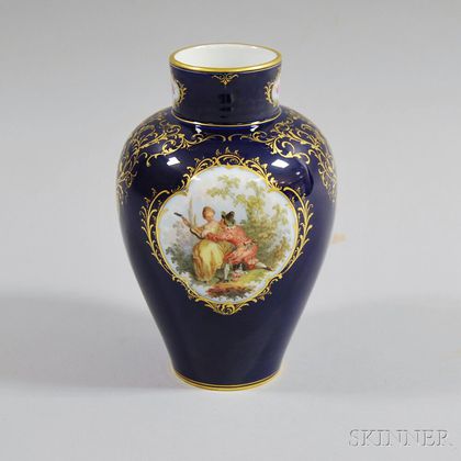 Meissen Porcelain Cobalt Vase