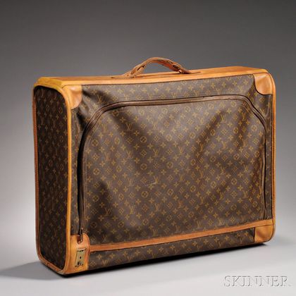 Louis Vuitton Leather and Coated Canvas Suitcase