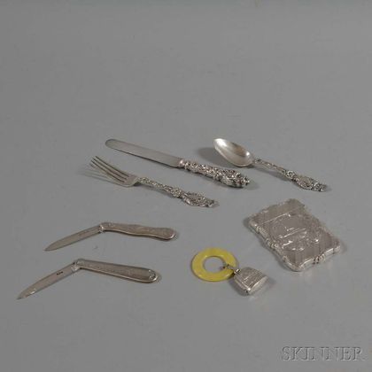 Group of Sterling Silver Flatware and Accessories