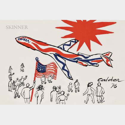 Alexander Calder (American, 1898-1976) Flying Colors of the United States /The Bicentennial Plane