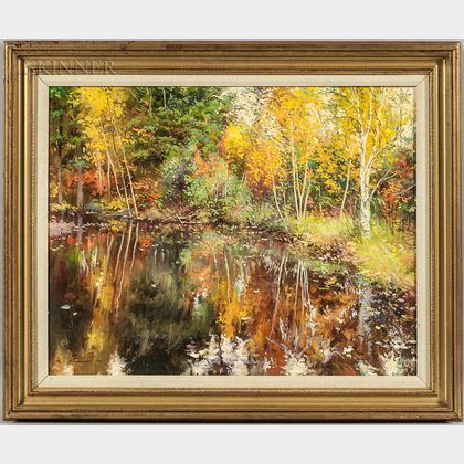 Richard Earl Thompson (American, 1914-1991) Brilliant Autumn Landscape