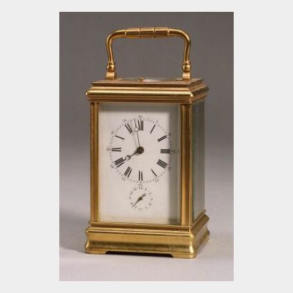 French Bronze Repeating Carriage Clock