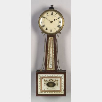Federal Mahogany Inlaid Banjo Timepiece