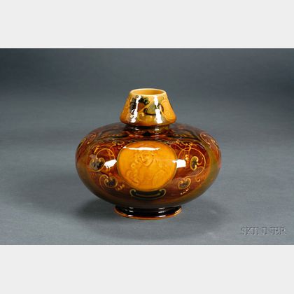 Doulton Slip Decorated Vase