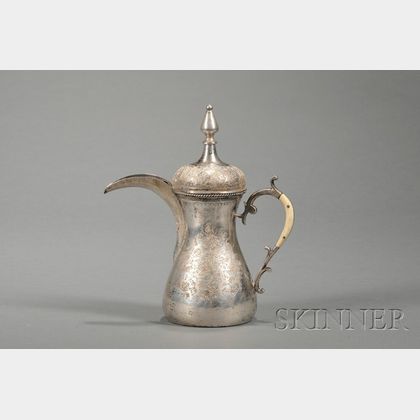 Engraved Silver Coffeepot