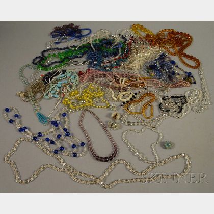 Large Group of Costume Beaded Necklaces. 
