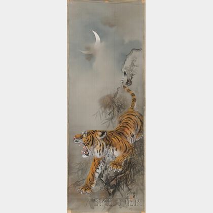 Hanging Scroll Depicting a Tiger