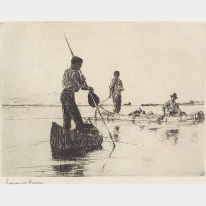 Frank Weston Benson (American, 1862-1951) Two Canoes