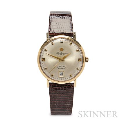 Gentleman's 14kt Gold Superthin Automatic Wristwatch, Jules Jurgensen