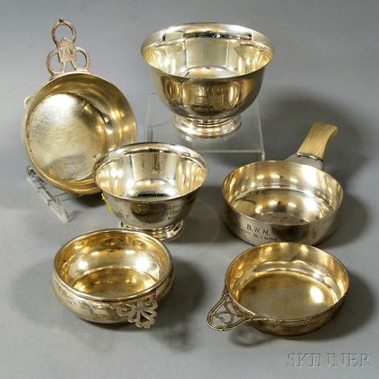 Six Pieces of Small Sterling Silver Tableware
