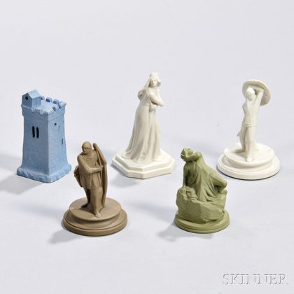 Five Wedgwood Chess Figures