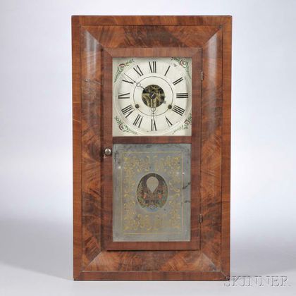 Seth Thomas Mahogany Veneered Ogee Clock