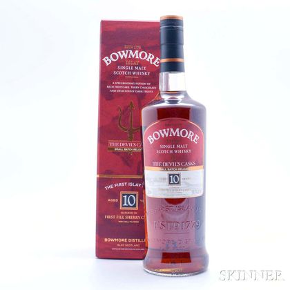 Bowmore Devils Cask 10 Years Old, 1 750ml bottle (oc) 