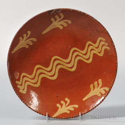 Slip-decorated Redware Plate