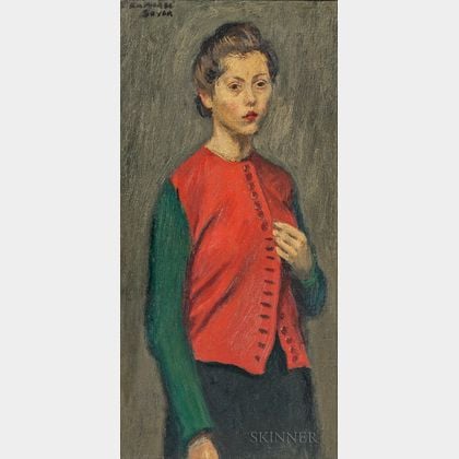 Raphael Soyer (American, 1899-1987) Red Jacket