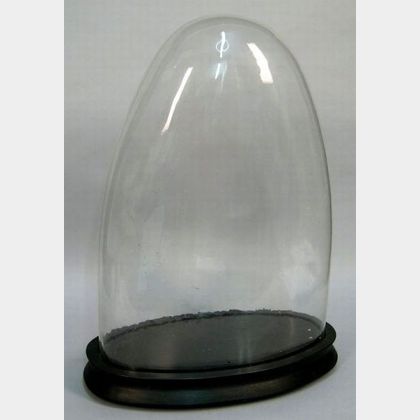 Large Contemporary Oval Glass Dome