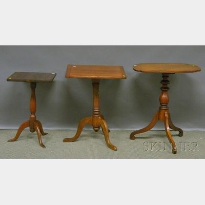 Three Assorted Wood Candlestands