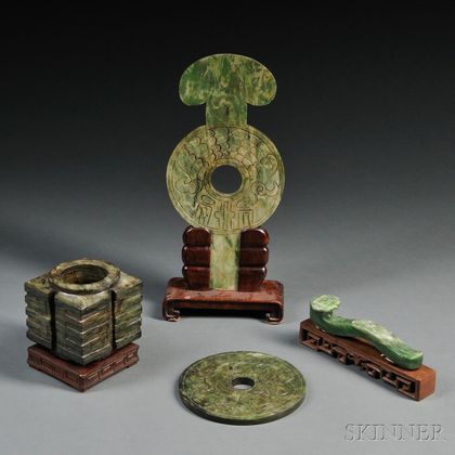 Four Archaic-style Stone Items