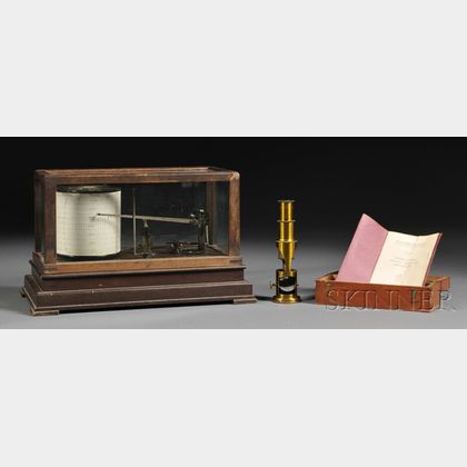 Taylor Instrument Barograph and a Three-Power Compound Microscope