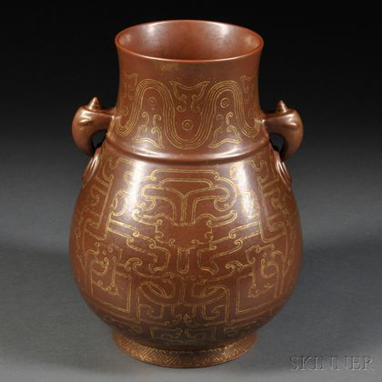 Bronze-glazed Porcelain Vase