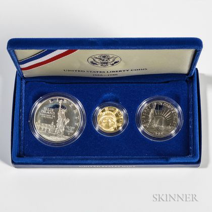 1986 Liberty Commemorative Three-coin Proof Set