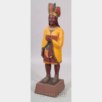 Carved and Painted Tobacconist Figure