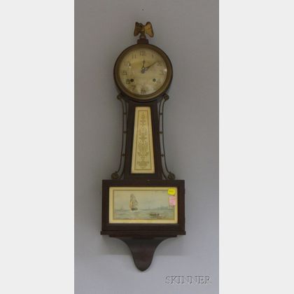 Mahogany Banjo Clock by New Haven