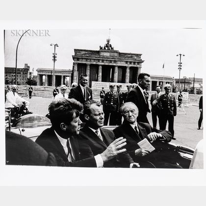 Will McBride (American, 1931-2015) John F. Kennedy, Willy Brandt, Konrad Adenauer after visiting the Wall at the Brandenb... 