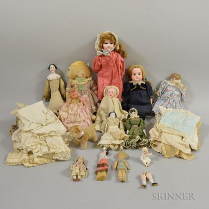 Group of Dolls and Doll Parts