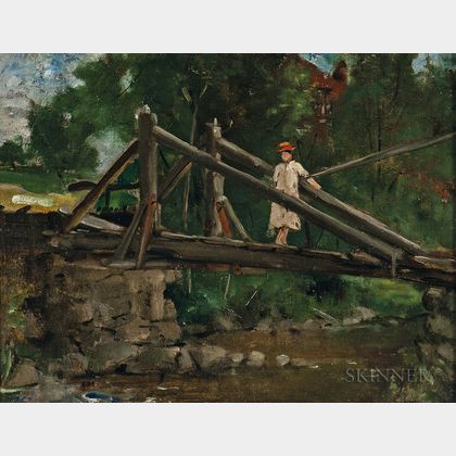 Julian Alden Weir (American, 1852-1919) The Old Bridge