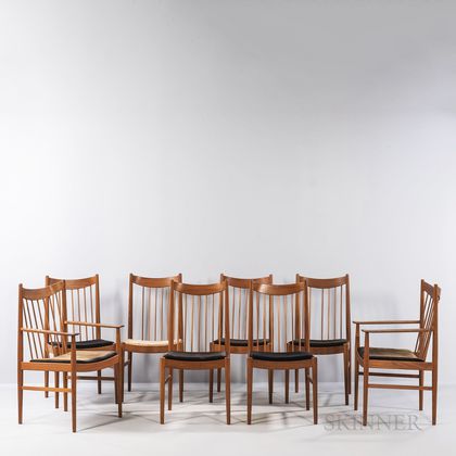Eight Arne Vodder (Danish, 1926-2009) for Sibast Dining Chairs