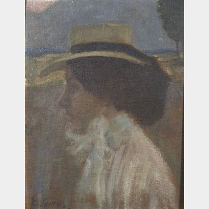 Eugene Spiro (German, 1887-1972) Portrait of Sophie Klossowsky, the Artist's Sister