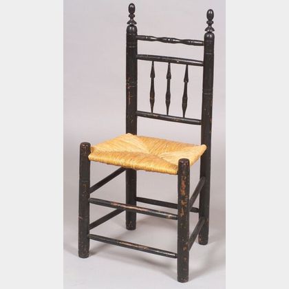 Black-painted Turned Side Chair