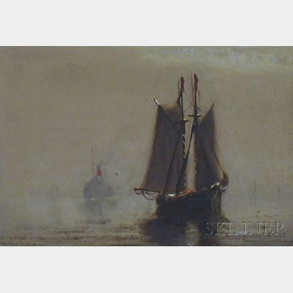 Attributed to Marshall Johnson (American, 1850-1921) Sailing Vessel.