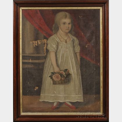 American School, 19th Century Portrait of Lavinia Fanning Age Seven Years.