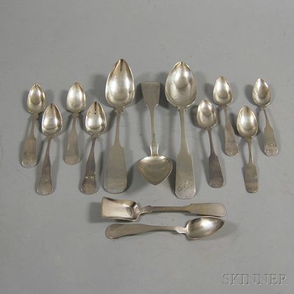 Thirteen Coin Silver Spoons