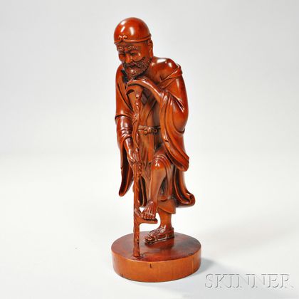 Wood Carving of a Luohan