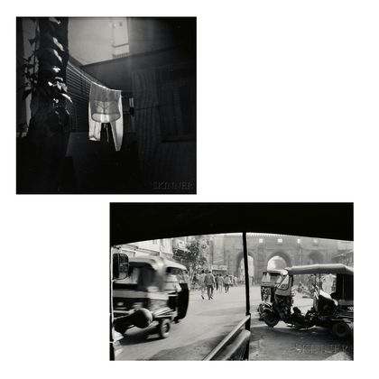 Annu Palakunnathu Matthew (English/American, b. 1964) Two Photographs: Lit Pyjamas