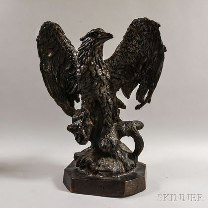 Large Carved Wooden Eagle