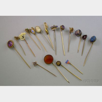 Seventeen Assorted Stickpins. 