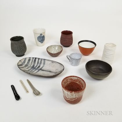 Small Group of Modern and Studio Porcelain and Pottery
