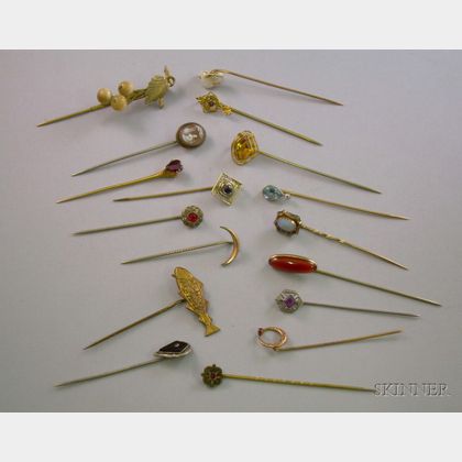 Seventeen Assorted Stickpins