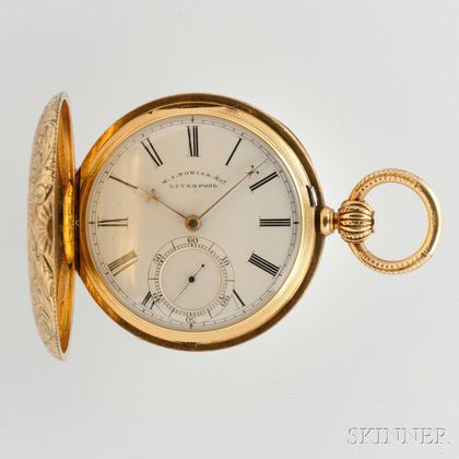 Antique 18kt Gold Hunter Case Pocket Watch
